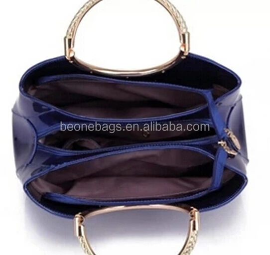 Fashion Women Ladies Pu Leather Blue Hand Carry Bag Buy Hand Carry