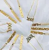 Inspire jewelry stainless steel Personalised Zodiac rose gold plated Silver Necklace engraved nameplate letter jewelry wholesale