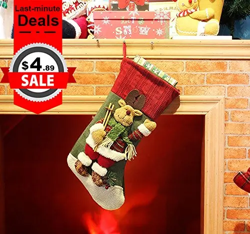 get quotations classic festive decor christmas stockings 3d cute cartoon reindeer stocking 18 - Classic Christmas Stockings get quotations classic festive decor christmas stockings 3d cute cartoon reindeer stocking 18 - Classic Christmas Stockings