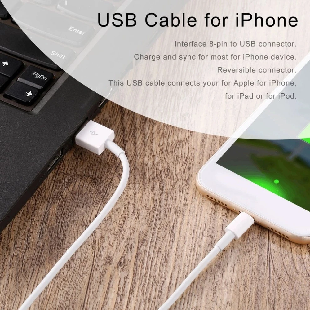Wholesale Original 100 8 Pin Usb Cable For Iphone 5/ 6 / 7 / 8 / X