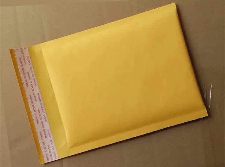 Customized sizes golden kraft bubble mailer 6.jpg