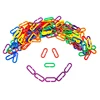 Linking Math Manipulatives Learning Toys 120 Rainbow Math Links Counters with Tote Kids Counting Toys