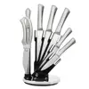 8 Piece Stainless Steel Kitchen Knife Set includes Knife Sharpener & Kitchen Scissors