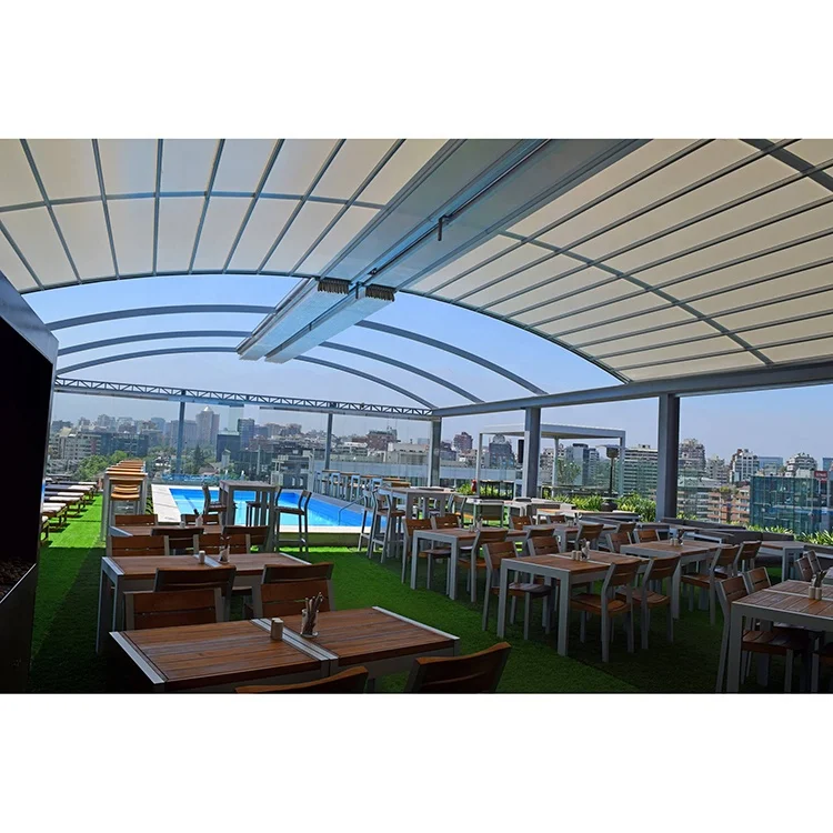 Modern Eco Friendly Home Outdoor waterproof retractable PVC pergola covers