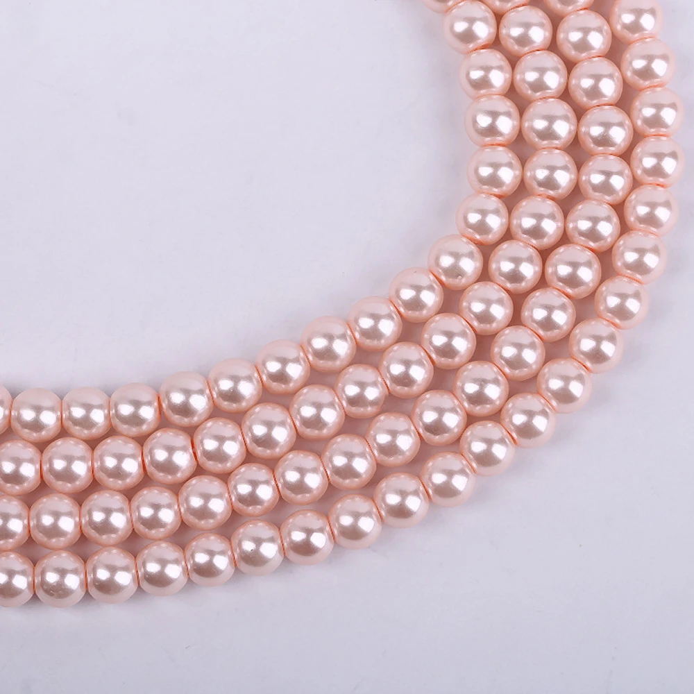 10mm Round Sea Shell Faux Pearls Loose Beads for Jewellery Making