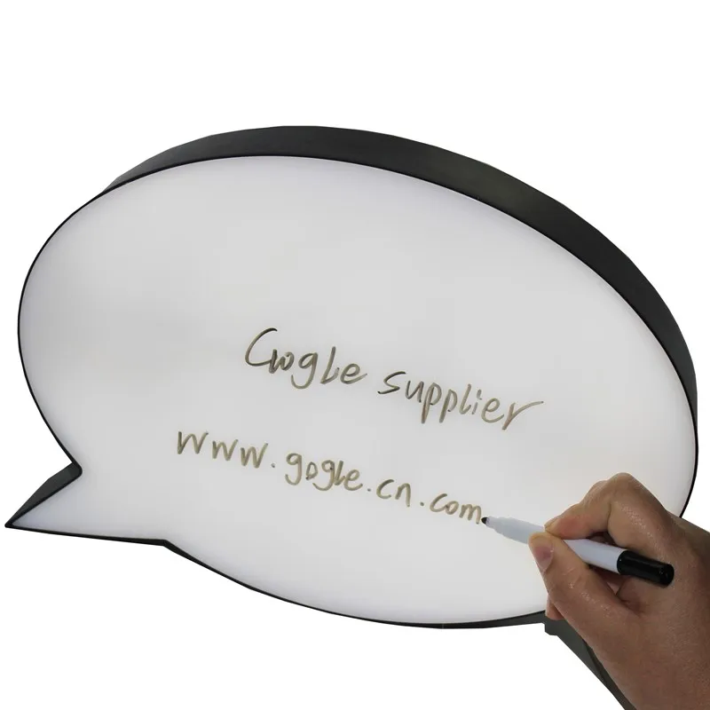 Speech Bubble Light Up Box Message Board Display With Pen 