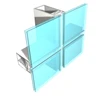 Economical System 2 INx 4-1/4 IN to 7-3/4 IN Field Glazed Shear Block Construction Curtainwall