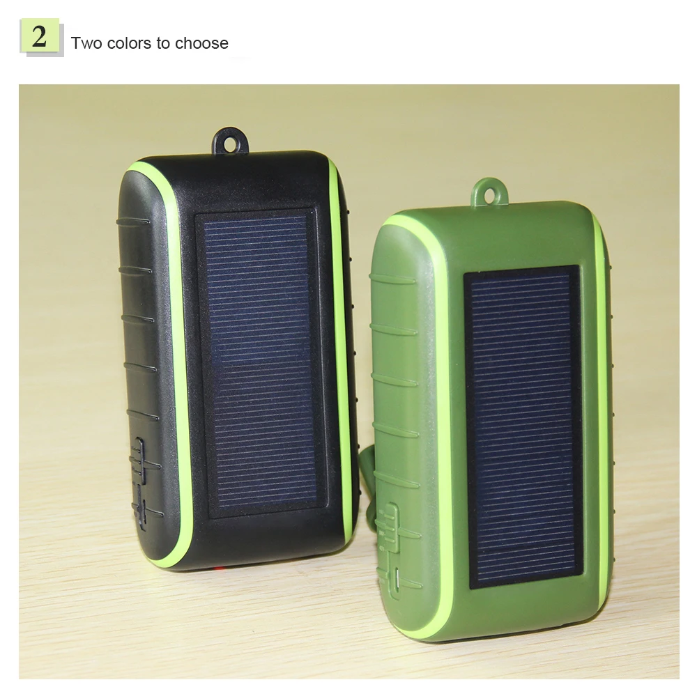 2019 Trending Products Portable Solar Waterproof Power Bank with LED Flashlight - ANKUX.COM