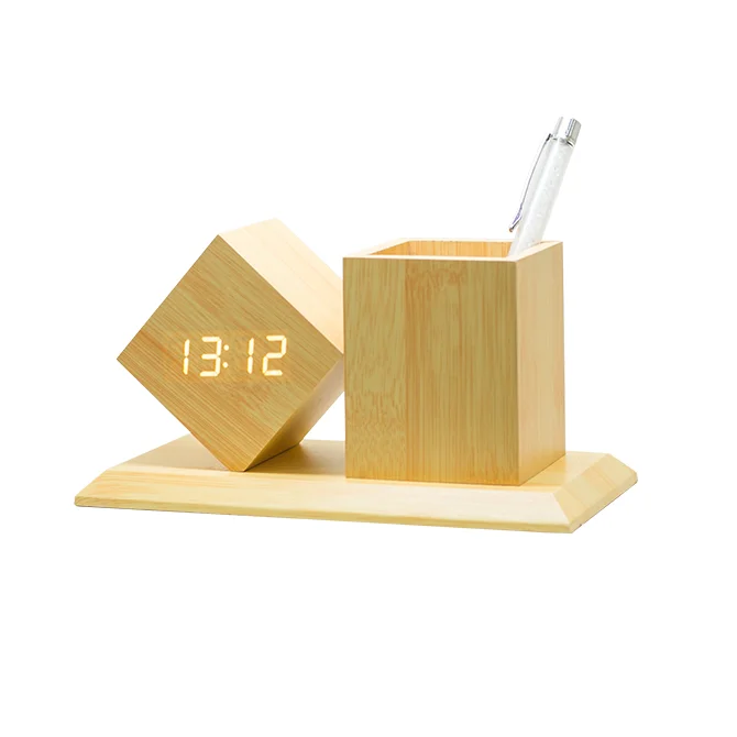 Factory wholesale Mobile phone 10W QI wireless charger digital alarm clock with calendar,temperature,date display