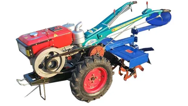 Mini 12hp hand walking agricultural tractor with equipments