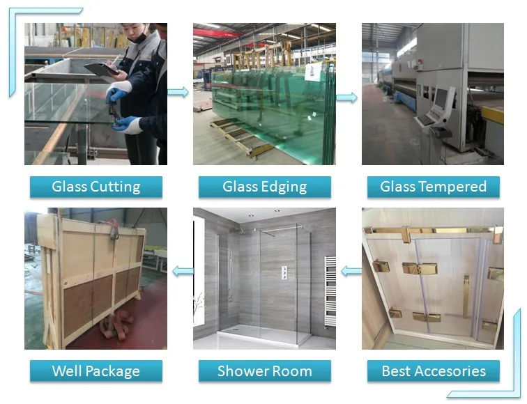 Best Cheap Easy Install gym bathroom glass shower partition