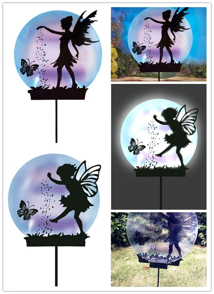 Fairy Collections Solar Silhouette Yard Decorative Garden Stakes - Buy ...