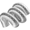 MAXLUCK 4 Inch 8Feet HVAC System China Supplier Venting Kit Aluminum Semi Rigid Flexible Air Duct 4'' Clamps Included