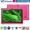 New 7inch Tablet android 4.4 1.2 ghz built 4G rom 512MB ram TF 5MP G sensor 3D WIFI font pink color