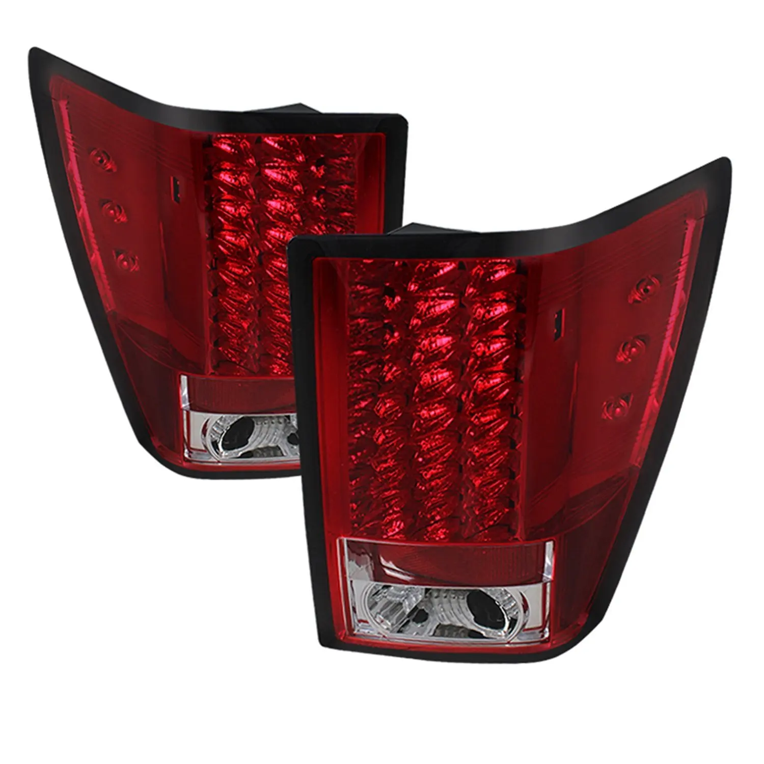 Spyder Auto (ALT-YD-JGC07-LED-RC) Jeep Grand Cherokee Red/Clear LED Tail Light - Pair