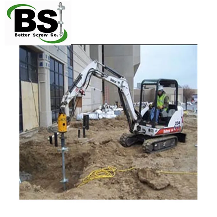 Galvanized Steel Foundation push Piers Light Pole Anchors