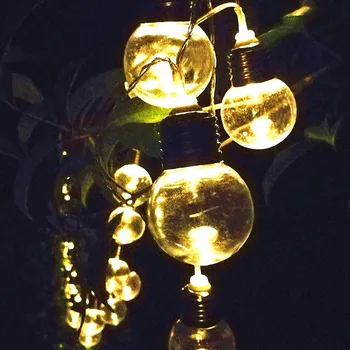 30 Bulbs Solar String Lights Warm White Led Outdoor Garden For Path Walkway Driveway Festival Crafts