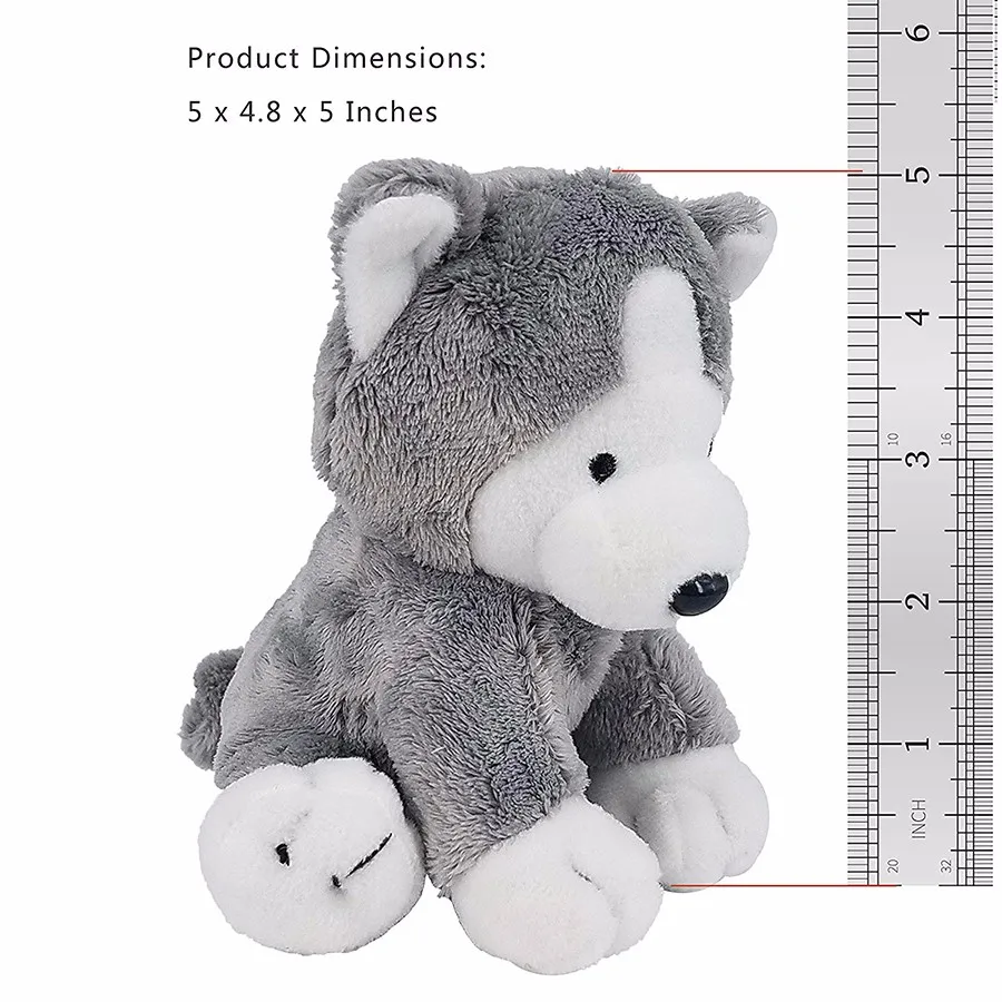 grey dog stuffed animal