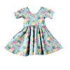 Dropshipping OEM/ODM Wholesale Cheap Hot Baby Kids Dress Boutique Cute Short Girls Floral Summer Dress