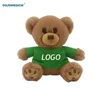Wholesale fashion custom logo cute plush brown teddy bear with t shirt promotional gift stuffed soft toy plush teddy bear