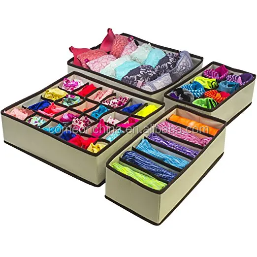 4 Set Drawer Dividers Box Underwear Bra Organizer Storage Buy Underwear Bra Organizer Storage