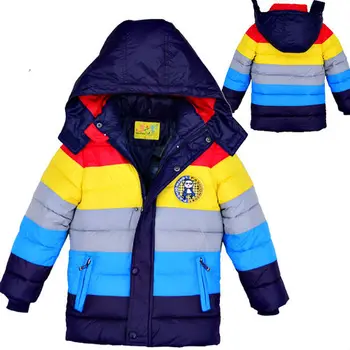 Wholesale Fall Winter New Kids Wear Children Clothing Boys Down Jackets Color Striped Noverty Wholesale Fall Winter New Kids Wear Children Clothing Boys Down Jackets Color Striped Noverty