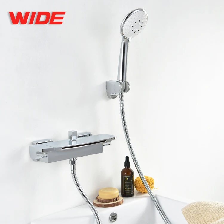 Topbathy Glass Waterfall Bathroom Basin Hot And Cold Water Sink