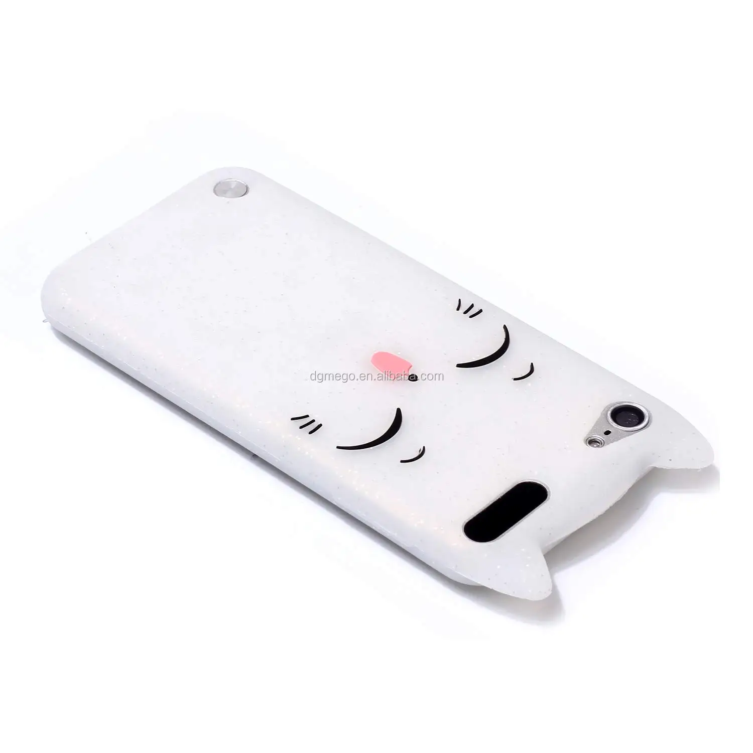 可爱的3d卡通小猫白猫柔软的硅橡胶手机套 适用于ipod Touch 5代 Ipod Buy 硅手机壳 可爱手机壳 时尚硅胶手机壳product On