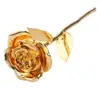 Long Stem Dipped 24k Gold Rose preserved rose in Gift Box with Clear Display Stand Best Gift