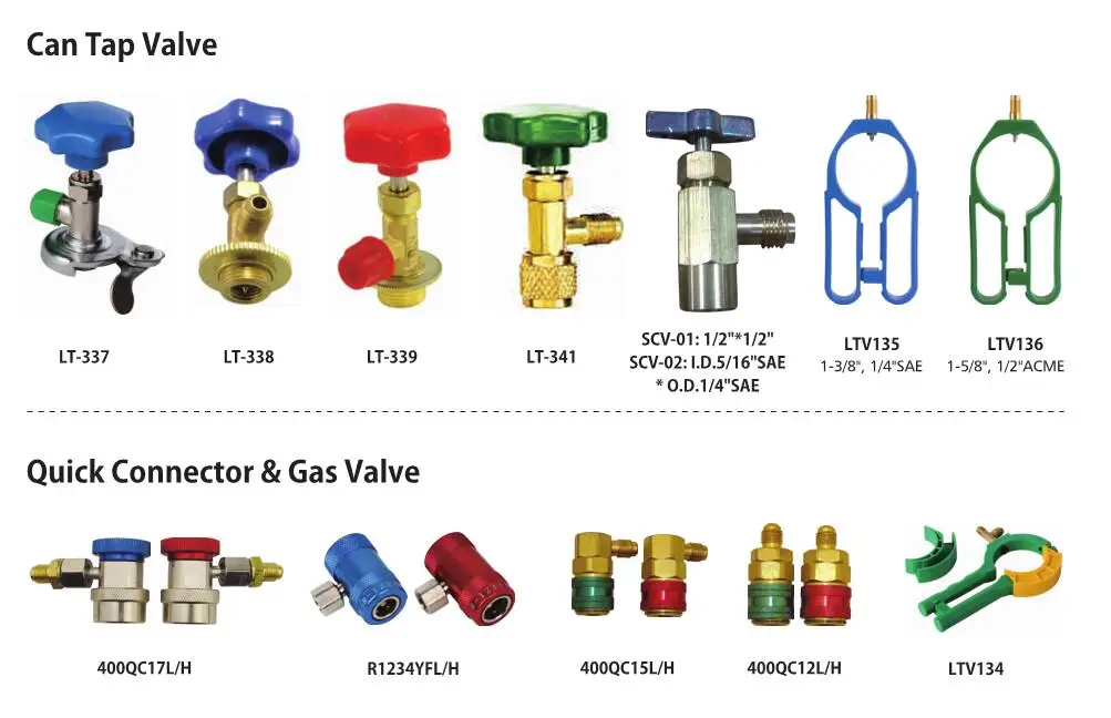 R134a Refrigeration Charging Valves Pressure Control Can Tap Valve