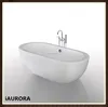 Clear hollow acrylic bath tube with wide edge