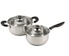 wholesale home kitchen used 4 pcs stainless steel satin polish cookware sets