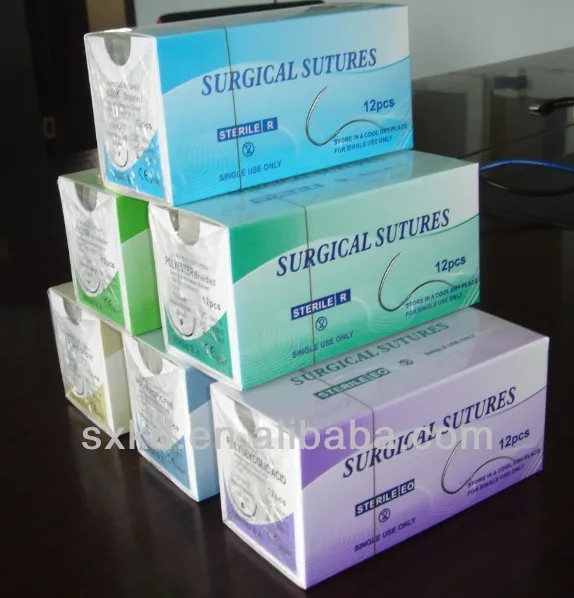 absorbable suture with needle