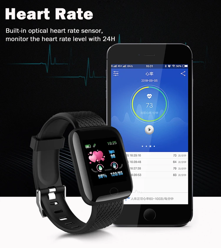 New cheap USB Direct charging gift smart bracelet fitness tracker watch