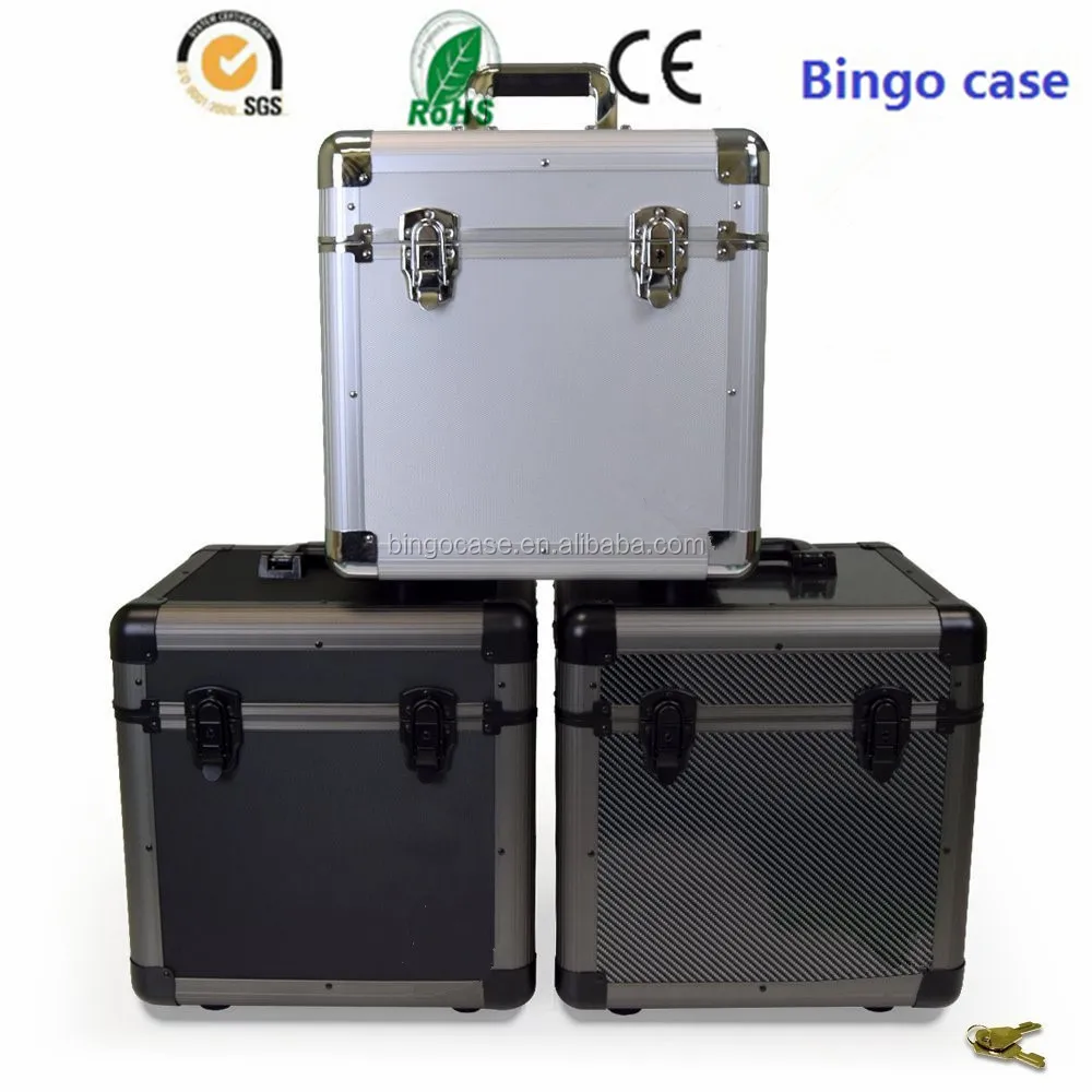 Aluminum Vinyl Record Storage Carry Case Holds 80 3 Colours Available
