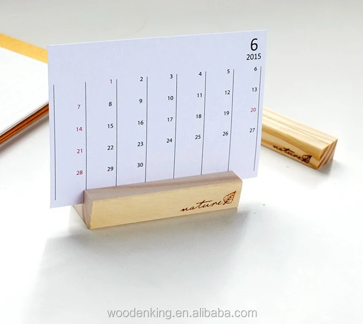 Multifunction Zakka Fashion Diy Solid Wood The Calendar Desk Calendar