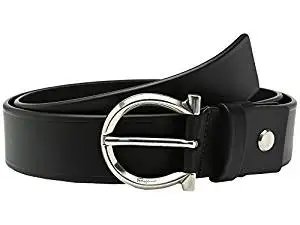 Buy Salvatore Ferragamo Adjustable Belt Black Calf/Palladium Buckle Mens Belts in Cheap Price on ...