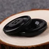 Customized Recycled Plastic Resin 4 Hole Button, Black Color Buttons For Clothes