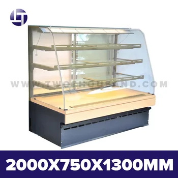 Tt Md23d Large Capacity 2000mm Countertop Glass Pastry Display