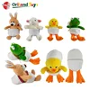 Easter cute soft animal toy stuffed in plush easter eggs with zipper