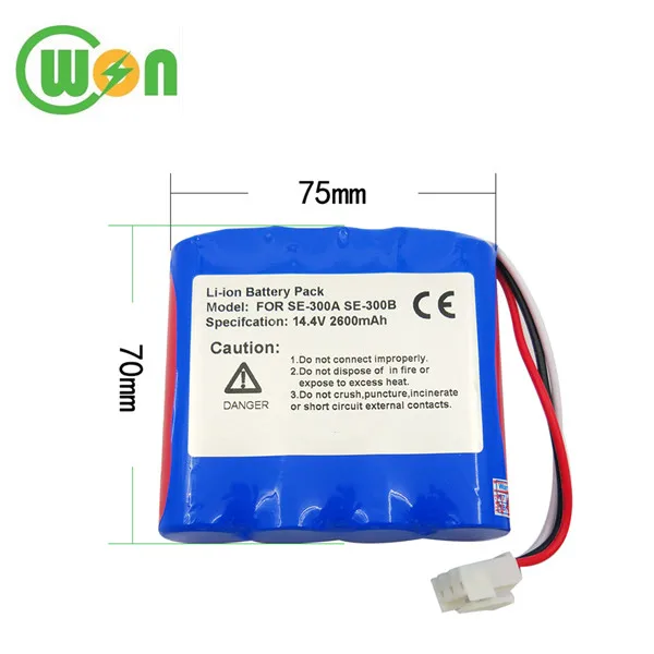 14.8V 2600mAh Battery Vital Sign Monitor for Edan SE-1 SE-100 SE-100 SE-1200 ECG EKG