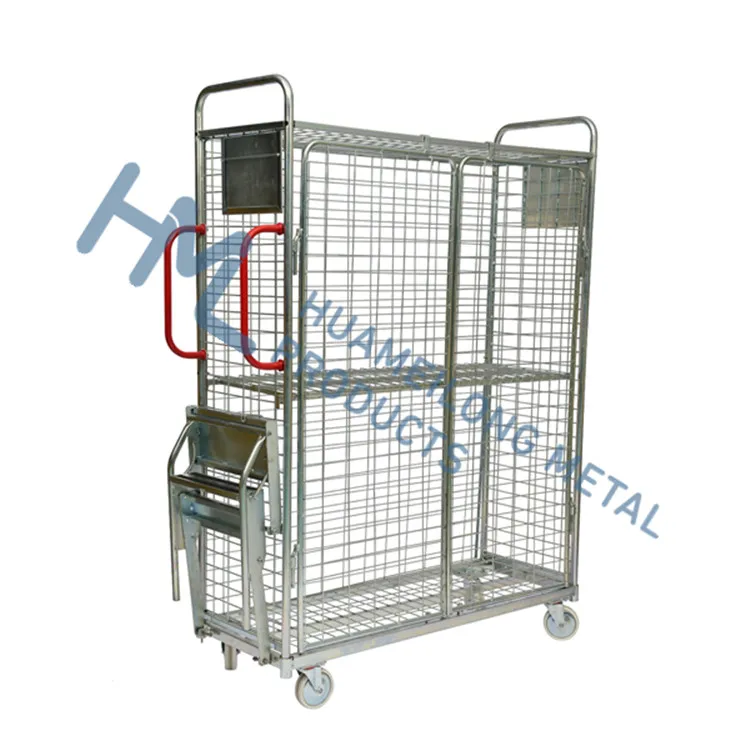 Warehouse Trolley Logistics Store Steel Mesh Multitier Order Picking