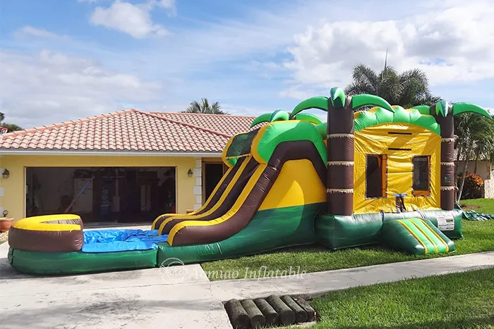 tropical rush inflatable bouncer combo air jumping bouncy castle