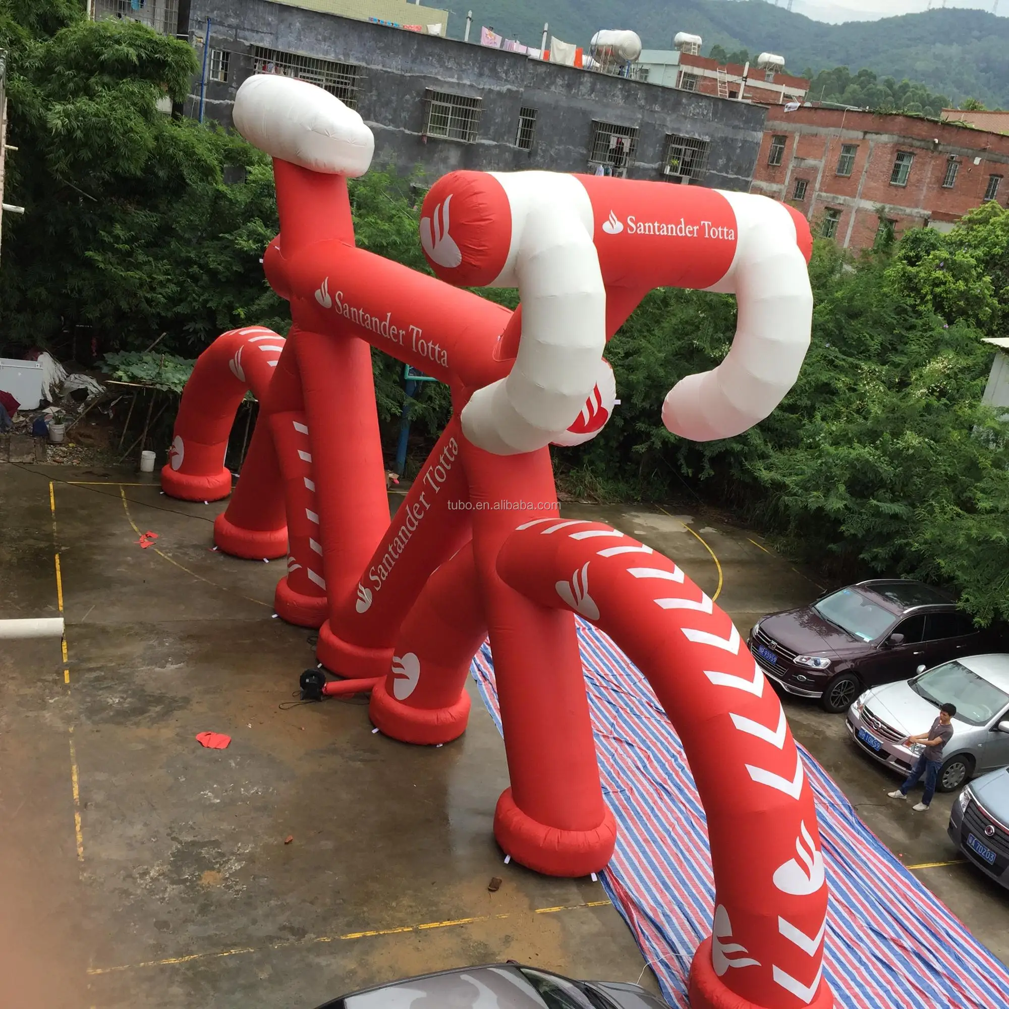 Very Vivid Giant Inflatable Bike Model/giant Inflatable Bicycle For ...