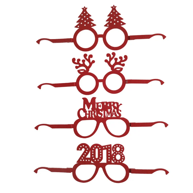 Funny And Colorful Festival Props Christmas Toy Felt Glasses Buy