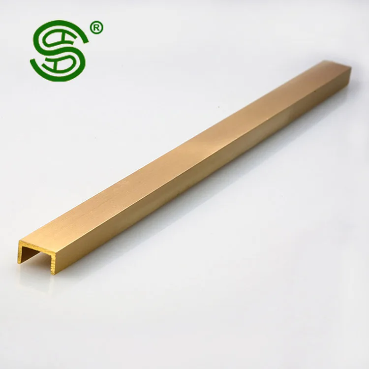 Wholesale Advanced Design Customization Brass Edge Trims U Shape Bar