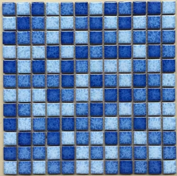 Foshan Keramik  Biru Kolam  Renang  Kaca Mosaik Ubin Buy 