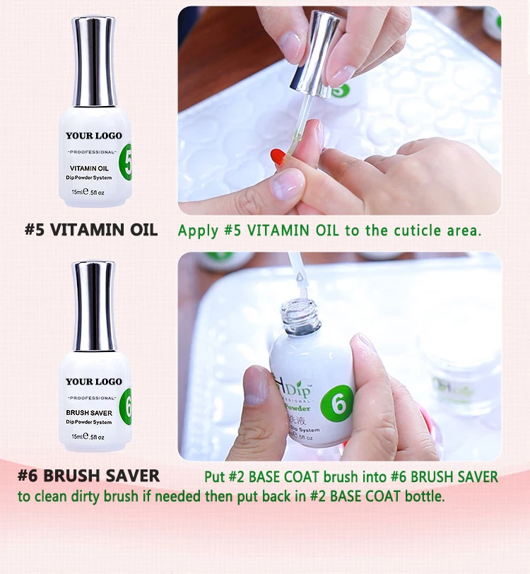 Nail Quick Dip Acrylic System Powder Liquid,Activator,Prep/bond,Gel Top