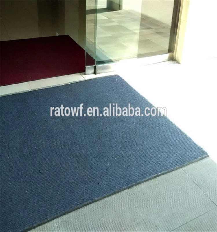 Ribbed Led Door Carpet Mat With TPR Backing from China factory