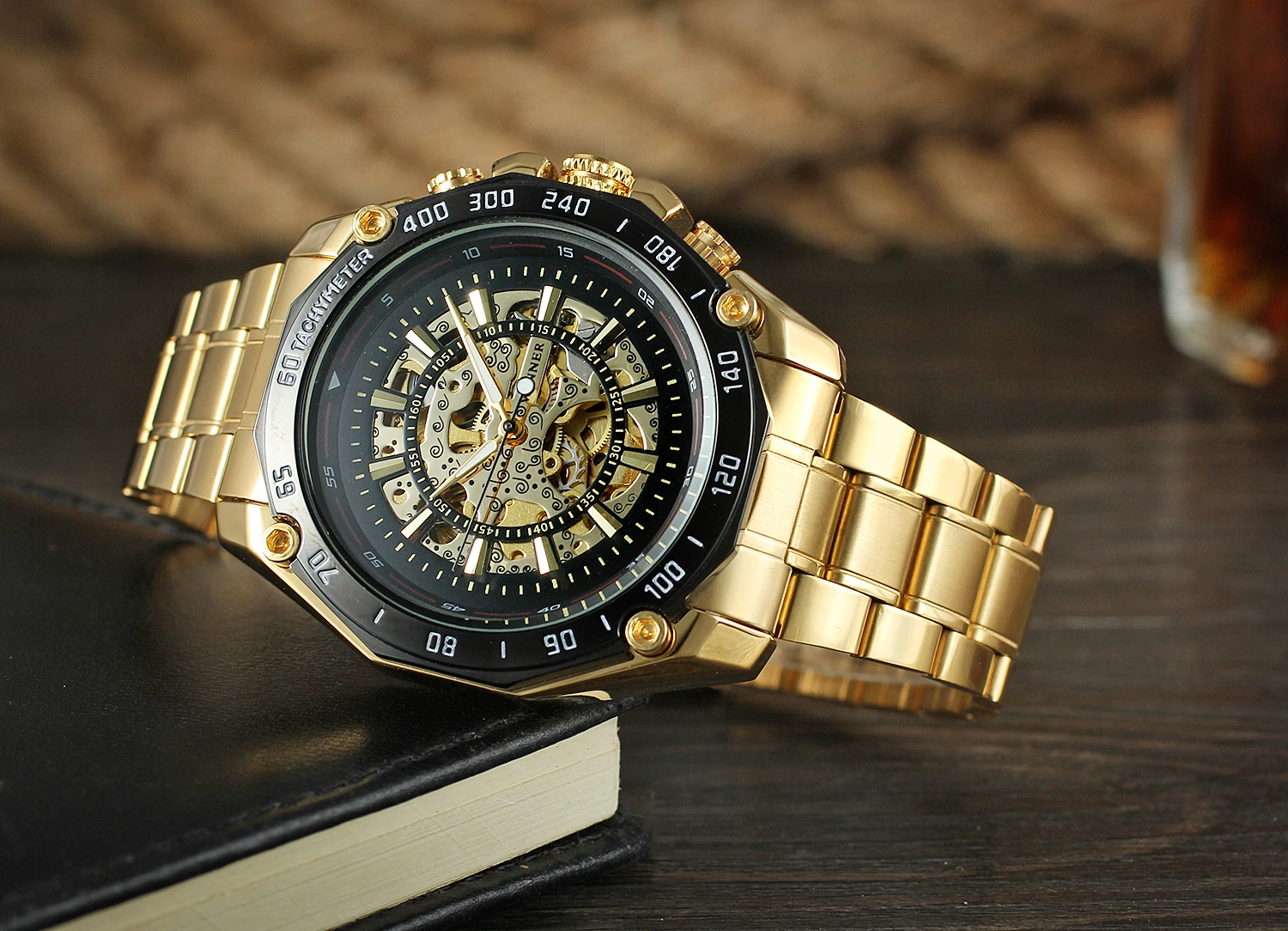 New Forsining Golden Orologio Watches Men Luxury Brand Automatic ...